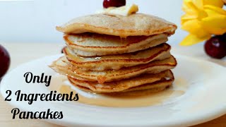 2 ingredients PancakesBanana Pancakes Healthy Breakfast recipeLets cook with me [upl. by Bjork]