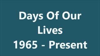 Days Of Our Lives Opening Compilation [upl. by Hepsiba]