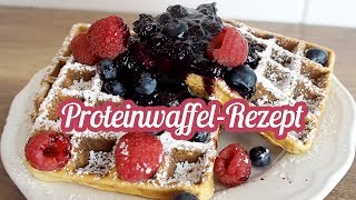 Proteinwaffeln  Vegetarische Rezepte  KimsKrams [upl. by Enuahs]