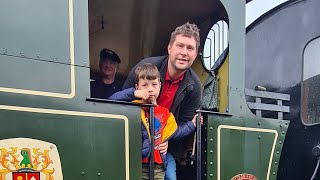 Oswestry Hertiage Railway Tour of the cab of Austin 1 the steam engine [upl. by Sella]