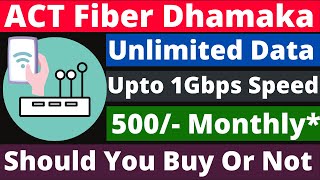 ACT Fiber Unlimited Broadband Plans 2021  ACT Fibernet Dhamaka Offer  No1 Fiber Broadband in India [upl. by Essam]