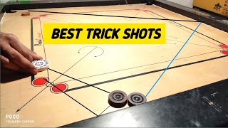 carrom board tricks 10  carrom trick shots  carrom  best carrom shots vidharbha carrom touch [upl. by Herrle]