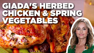 Giada De Laurentiis Herbed Chicken and Spring Vegetables  Everyday Italian  Food Network [upl. by Ativoj]