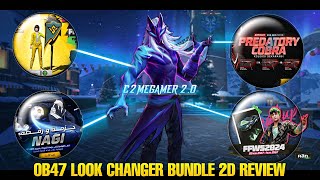 OB47 LOOK CHANGER BUNDLE 2D REVIEW  UPCOMING NEW EVENT FREE FIRE  FREE FIRE [upl. by Yekim849]