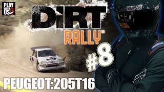 DiRT RALLY08PEUGEOT205T16 Argolis Greece POMONA EKRIXI [upl. by Eillac]