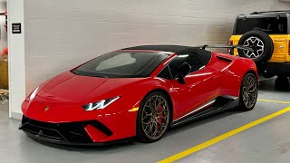 2019 Lamborghini Huracan Performante Spyder  Revs  Walkaround in 4k [upl. by Sylvie932]