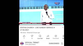 EFATHA CHURCH LIVE SUNDAY SERVICE [upl. by Eurydice]