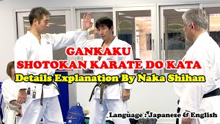 Gankaku Shotokan Karate do Kata  Details Explanation by Naka Shihan [upl. by Ardnuyek93]