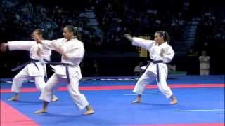 Karate Female Team Kata Bronze Medal  Serbia vs Italy  WKF World Championships Belgrade 2010 22 [upl. by Maillij]