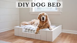 DIY Dog Bed with Shiplap  How to Make a Dog Bed out of Wood [upl. by Yaral]