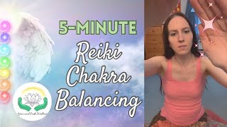 5 Minute Chakra Balancing  Reiki Healing Session ASMR  Hand Movements  No Talking [upl. by Bandeen]