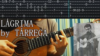 Lágrima  Tárrega  Classical Guitar Lesson TABS [upl. by Brunhild]