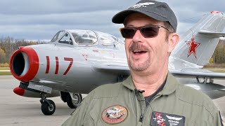 MiG15 fighter jet flying pilot Richard Cooper Closeups and Story behind this soviet aircraft [upl. by Oine]