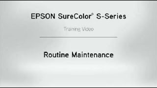 Epson SureColor SSeries  Maintenance [upl. by Paddy]