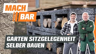 Garten Sitzgelegenheit selber bauen  OBI [upl. by Siugram]