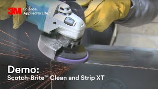 3M Abrasives ScotchBrite™ Clean and Strip XT Disc Demo [upl. by Adiesirb]