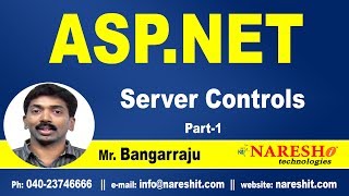 ASPNET Server Controls Part 1  ASPNET Tutorials  MrBangar Raju [upl. by Rustice]