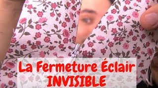 Comment Coudre une Fermeture Éclair INVISIBLE [upl. by Liw]