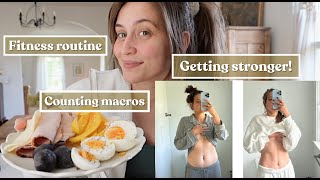 WHAT I EAT  WORKOUT ROUTINE  postpartum fitness journey [upl. by Imuy]