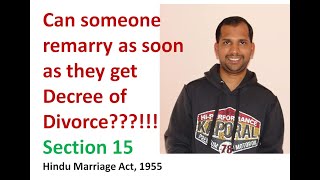 When can a Divorced Person can remarry  Section 15 [upl. by Znarf169]