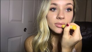 ASMR APPLYING LIPGLOSS W MOUTH SOUNDS [upl. by Yla186]