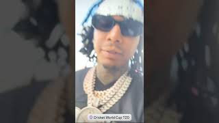 Moneybagg Yo At the Cricket World Cup T20 moneybaggyo [upl. by Ecnerat]