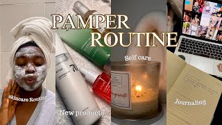 RELAXING PAMPER ROUTINE PRACTICING SELF CARE  HEALTHY HABITS [upl. by Rog]