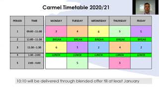 Carmel College New Timetable for 2021 Academic Year [upl. by Yensehc290]