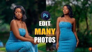 How to Edit Many Photos in Photoshop [upl. by Anatnas324]