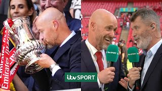 quotThis season was a messquot  Ten Hag reacts after guiding Man Utd to FA Cup triumph  ITV Sport [upl. by Yanrahc60]