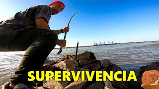 COMO PESCAR SIN DINERO Pesca aventura exploración y supervivencia PESCA URBANA 2022 [upl. by Ailet]