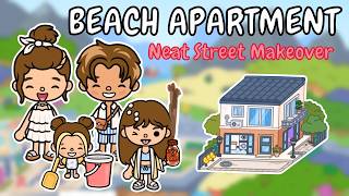 Beach Apartment ☀️ Neat Street Building Makeover 🏖️ Toca Boca House Ideas 😍 TOCA GIRLZ [upl. by Jackie]