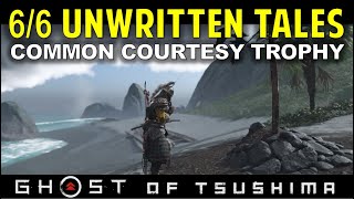 Common Courtesy Trophy Guide  All Unwritten Tales Locations  Ghost of Tsushima Iki Island DLC [upl. by Ytissahc]