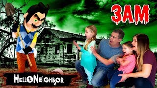 HELLO NEIGHBOR in Real Life at 3AM Hello Neighbor in the Dark OMG So Creepy Part 3 [upl. by Oigimer]