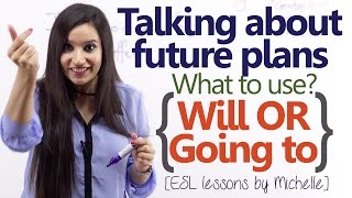 Will or Going to  Talking about Future plans  English Grammar Lesson [upl. by Gromme]