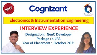 Cognizant Interview Experience  2021  EIE Student  Designation GenC Developer [upl. by Nednil]