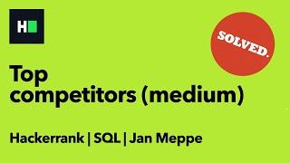 HackerRank  SQL  Top Competitors Medium [upl. by Crescen]