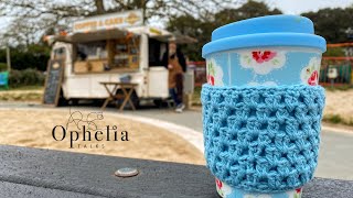 How To Crochet COFFEE CUP COSY  Easy Pattern for Any Cup Size [upl. by Aletha]