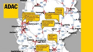 Baustellen auf Deutschlands Autobahnen I ADAC 2018 [upl. by Ecydnarb768]