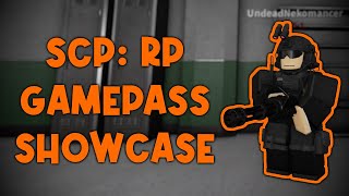 SCP ROLEPLAY GAMEPASS SHOWCASE Roblox SCP Roleplay [upl. by Lennie]