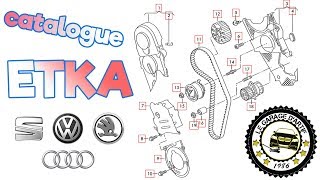 ETKA  CATALOGUE DE PIÈCES  RÉFÉRENCES DU GROUPE VAG AUDI SEAT VW SKODA [upl. by Arag]