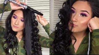 ♡ HOW I CURL MY HAIR WITH A CURLING WAND ♡ [upl. by Grodin143]