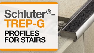 How to install tile edge trim on stairs Schluter®TREPG profile [upl. by Stormy]