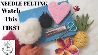 First Time NEEDLE FELTING Beginners Tutorial [upl. by Ahsiemaj]