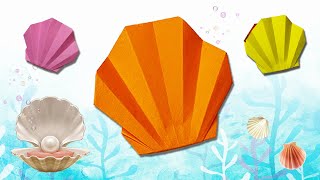 Shell  How to make Origami Shell  Paper Shell easy simple fast [upl. by Nedda931]