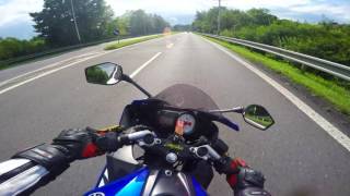 Yamaha YZFR125 2008 test ride  top speed Ostrava [upl. by Freeland]