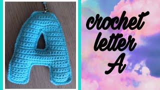 HOW TO CROCHET LETTER A AMIGURUMI KEYCHAIN CROCHETLETTERA [upl. by Errehs]