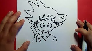 Como dibujar a Goku paso a paso  Dragon ball  How to draw goku  Dragon ball [upl. by Rochelle203]