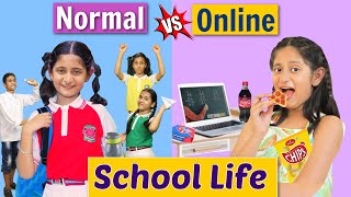 SCHOOL LIFE  Back To School vs Online  MyMissAnand [upl. by Yanehs]