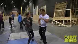 Theo James in Divergent  Making Theo a Leader BTS Clip Exclusive [upl. by Yrok224]